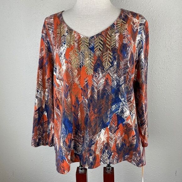 NWT Ruby Rd. Blouse Top Size L - Picture 1 of 10